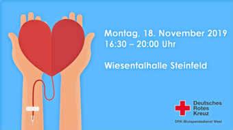 Bad Bergzabern, den 13.11.2019-41 - Südpfalz Kurier - Ausgabe 46/2019 sind wir wieder auf die Unterstützung gesunder Spender*innen angewiesen.