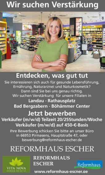 Bad Bergzabern, den 13.11.2019-51 - Südpfalz Kurier - Ausgabe 46/2019 www.wittich.de Stellenmarkt Anzeige aufgeben: anzeigen.wittich.de aktuell Heimat neu entdecken Treffpunkt Deutschland.