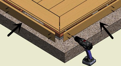 Green Plank Smart System Edge Covering Plank L kantprofil till spårsidan för att täcka kanterna på plankor och underramar.