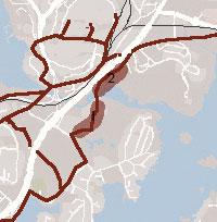 KOHOLMEN Denna gång- och cykelväg sträcker sig mellan Oskarsvärnsvägen i söder och Gullbernas koloniområde i norr.