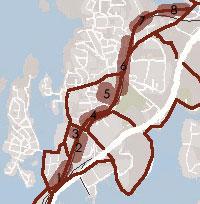 Markbeläggningen är sliten och gatan har på sina ställen stora gropar. Parken är väldigt vacker på sommaren och då det är ljust. Efter mörkrets inbrott är det en enda stor mörk plats.