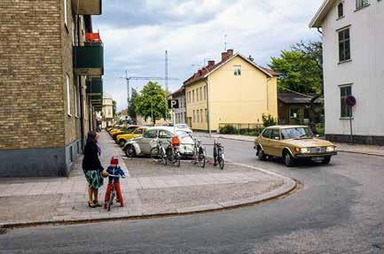 Foto: Karl Bernling. Södergatan österut vid Vallgatekorsningen i augusti 2020.