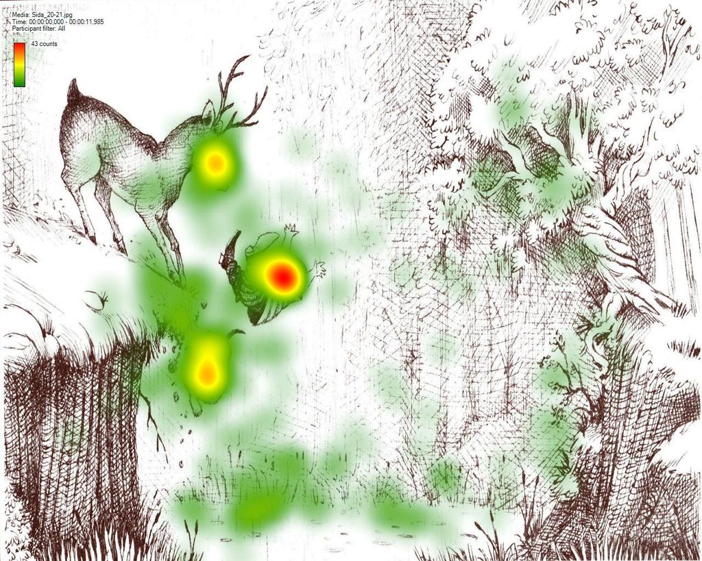 Figur 5 - En heat map över stimuli sida 20-21.