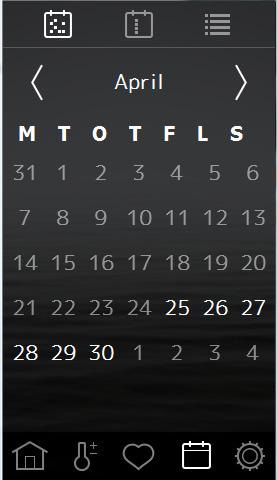 Kalender Datumkalenderprogram Dagprogram Översikt program För att man skall kunna använda Kalenderfunktionerna för Bastu- och Combi aggregat samt även vid Tylarium anläggning krävs att en