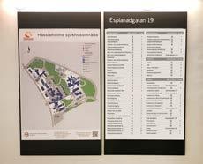 Skylt IV/ID Informationstavla inomhus Utförande: Monteras på väggen eller fristående. IV: Paperflex, grafisk mall. Mått pappersyta A0 alt 2 stycken A1.