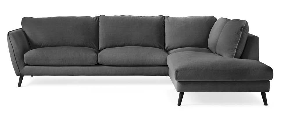 soffa Madison i tyg Orinocco dark grey med armstöd A, svarta ben 10.496 (13.995 ) Soffbord Amanda 3.