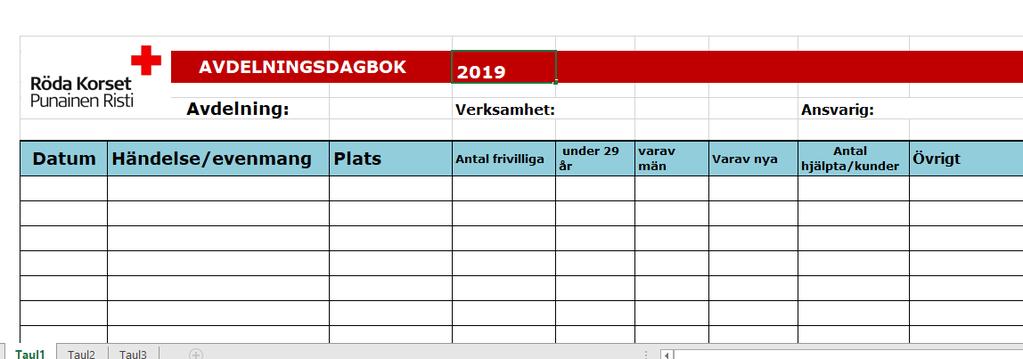 Avdelningsdagbok som