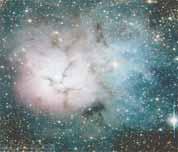 The energy from the nearby star, or stars, is insufficient to ionize the gas of the nebula to create an emission nebula, but is enough to give sufficient scattering to make