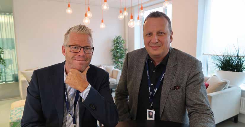 29 Foto: Paula Isaksson Henrik Guldhed och Magnus Pihl är försäljningschef respektive vice vd på Lanteam som levererar IT-utrustning åt Göteborgs Stad.