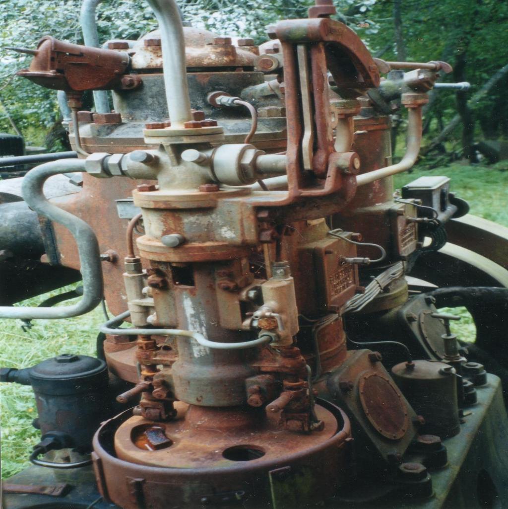En tvåcylindrig Bergsundmotor på 60 hk vid 360 v/min.