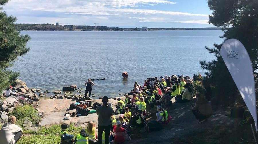 Östersjön på Högholmen 27.8.2020. Bild: BSAG ÖSTERSJÖN BEHÖVER HJÄLPAS AV OSS ALLA!