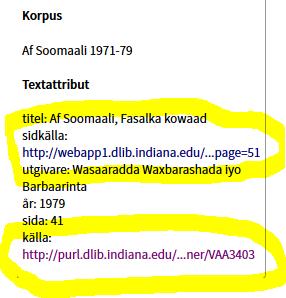 Om texten finns tillgänglig på internet anges en adress till den aktuella webbsidan