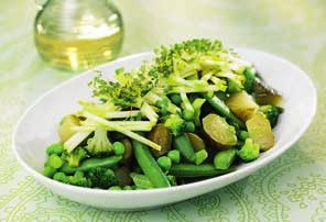 Grön grönsaksblandning 10 port Ett rejält och välfyllt salladsbord gör stor skillnad för matgästen.