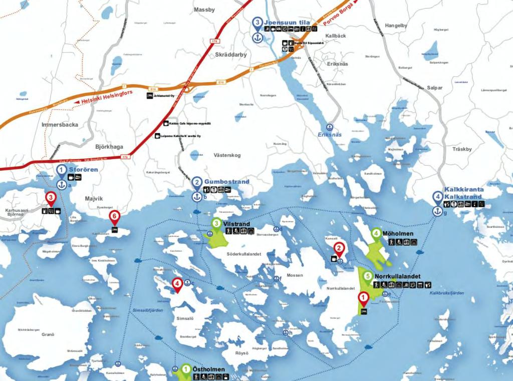 maastoltaan metsäinen ja kallioinen. Osin kalliorinteet ovat hyvin jyrkkiä, painanteet ovat kosteita. Meren rannassa kaava-alue rajautuu loma-asutukseen. Planeringsområdet ligger i öns sydöstra del.