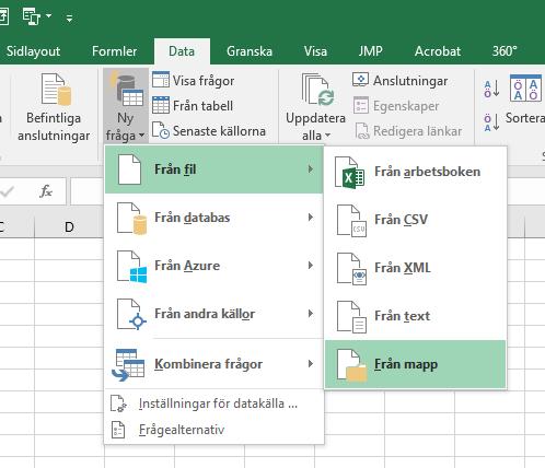 Istället för att klippa och klistra i massvis med Excel-dokument så kan man göra så här: 1.