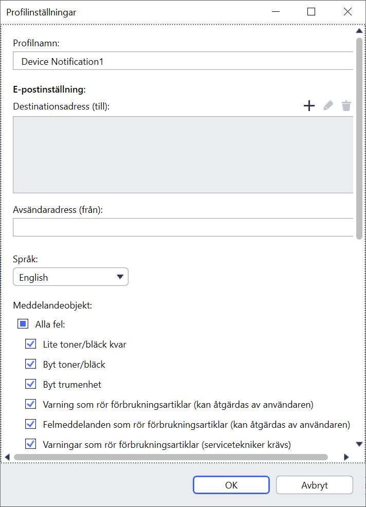 6. Klicka på fliken Loggfil. Ange loggfilnamnet i fältet Loggfilnamn: om du vill ändra standardloggfilnamnet. Markera loggposterna efter behov från alternativen Information som ingår i loggfilen:.