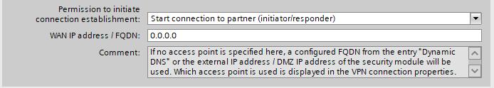 VPN-Klient: Start connection to partner (Initiator/responder) VPN-Server: Waiting for