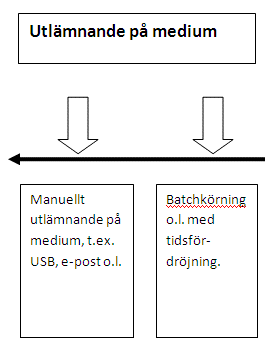 8 vad som kännetecknar sådant utlämnande. I stället förekommer uttalanden om att utlämnande på medium för automatiserad behandling kan innebära att information överförs på t.ex.