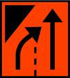Inom tättbebyggt område ska det placeras högst 50-100 m före omledningsvägens början F5-8 Vägvisare Lokaliseringsmärken med orange botten, svart versal text och svarta symboler används för vägvisning