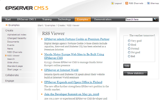 EPiServer CMS från en annan webbplats.
