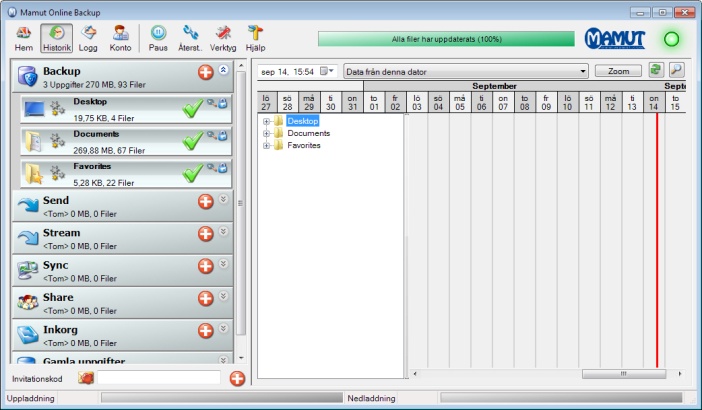 Mamut Online Backup Mamut Online Backup Många har upplevt hur lätt det är att förlora data.