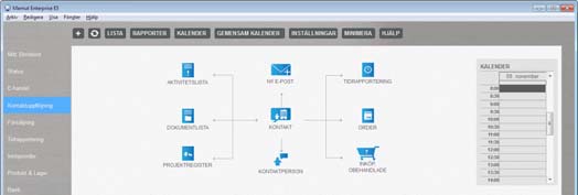 Mamut Business Software Mamut Business Software Mamut One är uppbyggt av två element, en programvarudel och en tjänstedel, ofta benämnt som Software + Services.