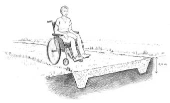 6.1. Allmänt 6. Stigar och gångvägar Stigar inom tätortsnära naturområden ska göra det möjligt för alla, såväl motionslöpare, pensionärer med rollator som rullstolsanvändare, att ta sig fram.