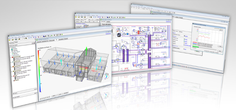 IDA ICE Modulärt dynamiskt flerzonsprogram för energisimulering med stöd för BIM-import Beräkning av termisk komfort (Top, PPD) Tryck-driven luftströmning för hela byggnaden Skräddarsydd design av
