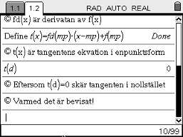 Diskutera med eleverna vad den andra lösningen betyder.