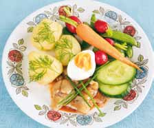 Ät gärna j 500 g frukt och grönt varje dag, till exempel två portioner grönsaker och tre frukter j fisk 2 3 gånger i veckan, se fisklistan