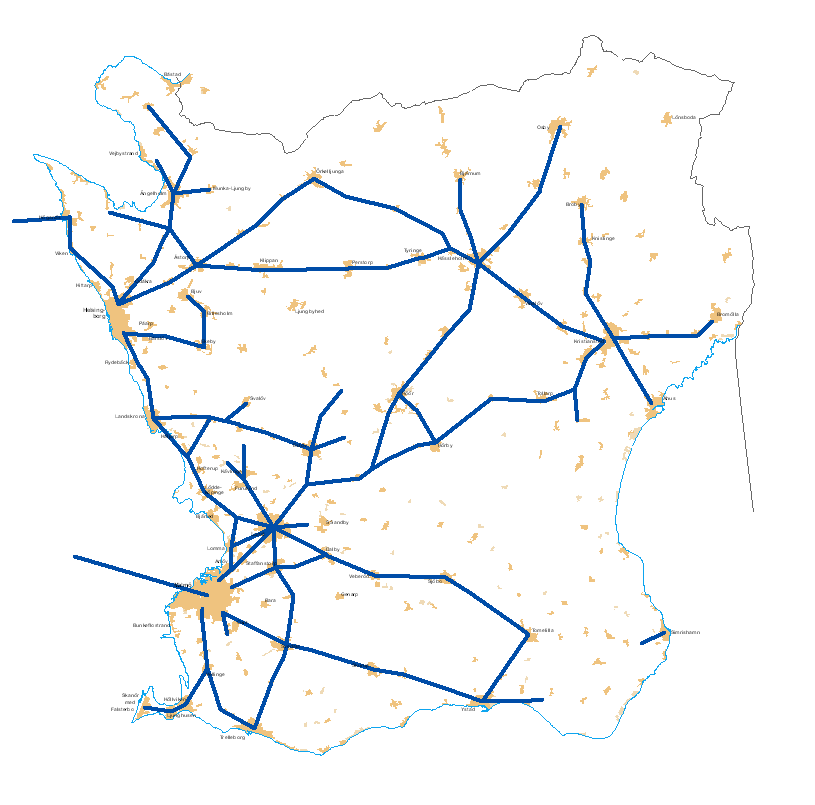 Hässleholm, Ängelholm, Ystad och Trelleborg.