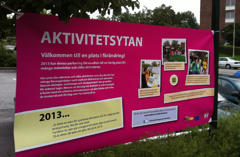 DIALOG?! Nedan: Framtidsvandring och spelplan under samråd inom Planprogram för Herrgården och Rosengårdsfältet.