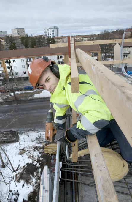 Zebastian Engberg går i gymnasiet och är ute och praktiserar