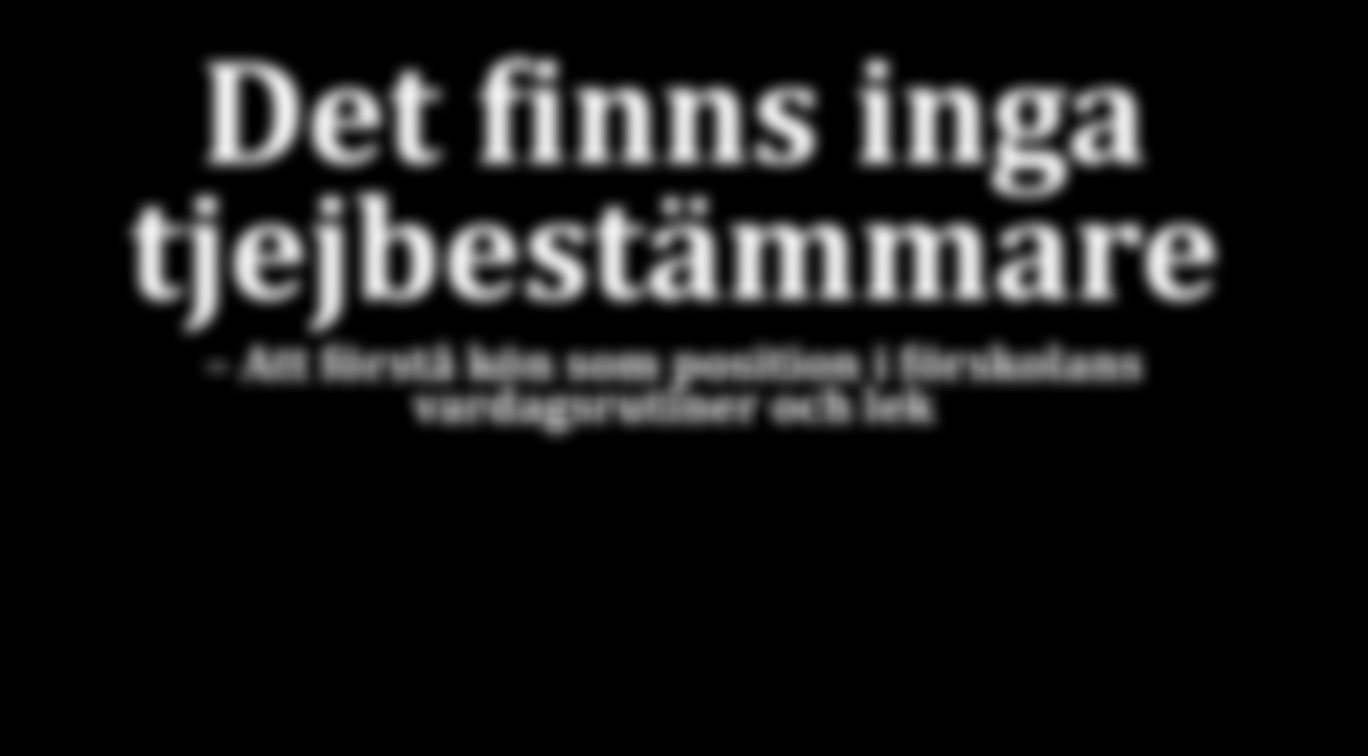vardagsrutiner och lek
