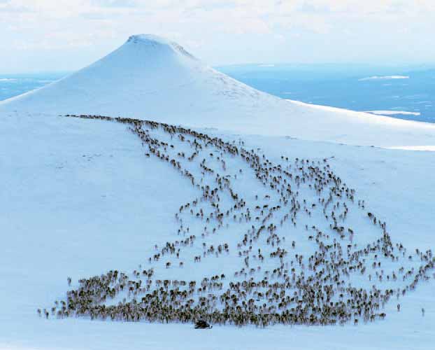 Foto: Benny Jonsson Tre Toppar hot och möjlighet I norra Dalarna, mitt i det fjällområde som syns på bilden, står kampen mellan en sameby och turistprojektet Tre Toppar.