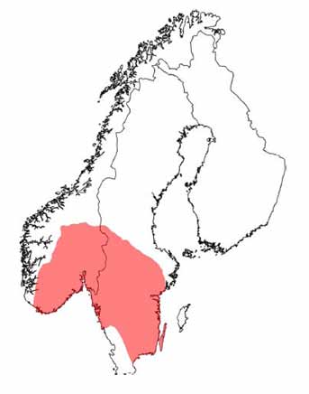 Tabell 6. Regionala humustrender i Sverige och Norge mätt som TOC (total organic carbon) i 344 sjöar.