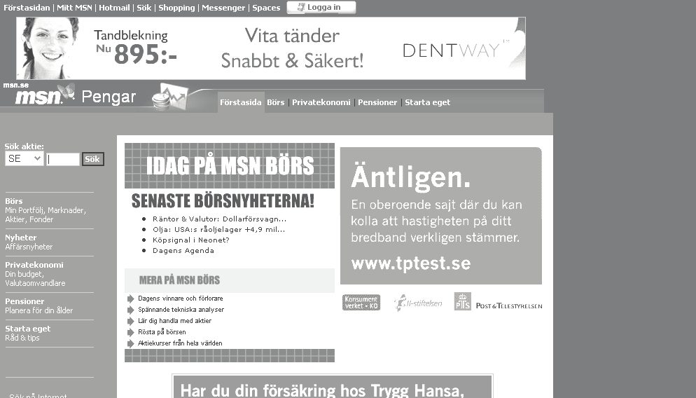 Kapitel 8 Figur 8.32. Skärmdokument för Pengar Kalenderfunktionen (som nås genom att Kalender väljs ) ger möjligheter att bl.a. lägga upp bevakningar som vid önskade tider skickar påminnelser via e-mail till Hotmail-kontot.
