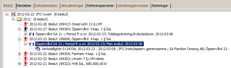 och ersättningar stämmer. Dubbelklicka på raden Verkställighet och du kommer till bilden Insats Detaljer. 18 2.