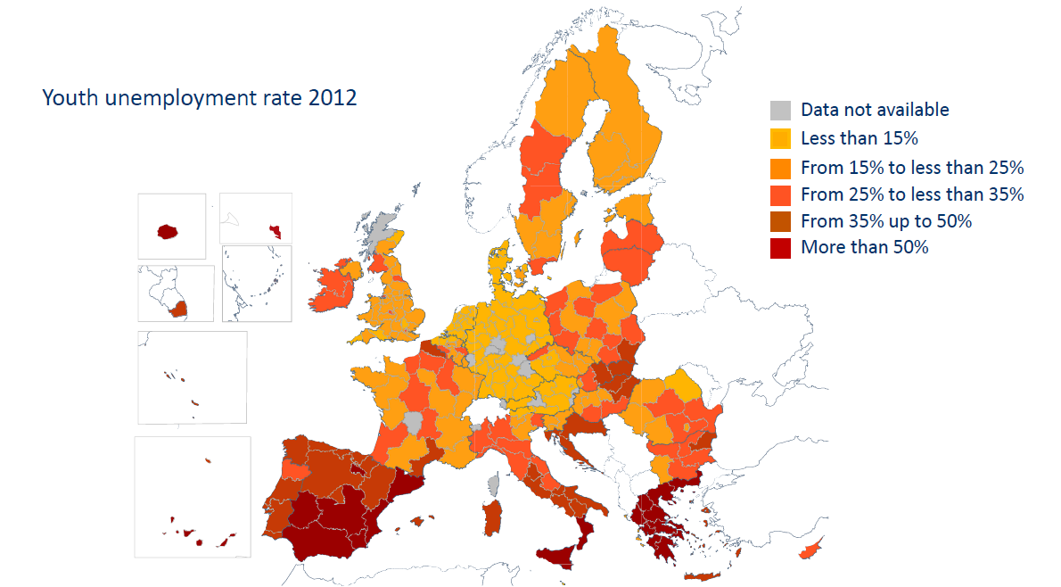 17 Figur 14: Arbetslöshet ungdomar 15-24 år Procent av arbetskraften 29,0 27,0 25,0 23,0 21,0 19,0 17,0 Källa: SCB, AKU 2007 2008 2009 2010 2011 2012 2013 2014 Säsongrensat Trend Tre