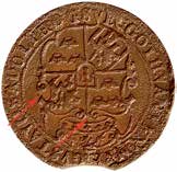 I detta fall har gravören valt att förändra myntet på detta sätt. Man kan hänföra mynt nr 39, 40 och 37, 38 2 med två eller fyra rosetter vid sidan om det kungliga vapnet till liknande utföranden.