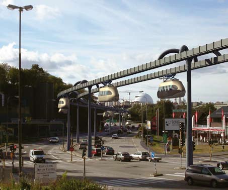Spårtaxi/spårbil Spårtaxi finns ännu inte i kommersiell drift.