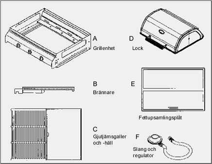 32337 09/03 JA 2 Fig 1 H. Glashylla J. Ram till sidohylla D. Sidovägg, höger D.