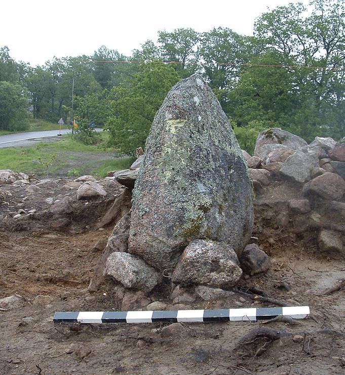 Fig. 8. Den resta stenen, A2449, fotograferad mot öster. Foto: Markus Andersson.