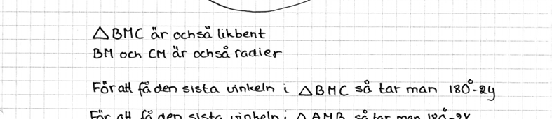 Eleven genomför beviset korrekt om än med otydliga motiveringar, t.ex.