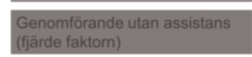Bild 12 Att koda aktivitet och delaktighet Genomförande (första faktorn) Kapacitet (andra faktorn) Kapacitet med assistans (tredje faktorn) d4500.
