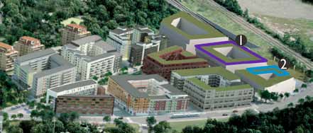 bibliotek, återbrukscentrum och sopsugsterminal. 7 HJORTHAGEN ÖSTRA Byggstart 2016-2018, inflyttning 2018-2021.