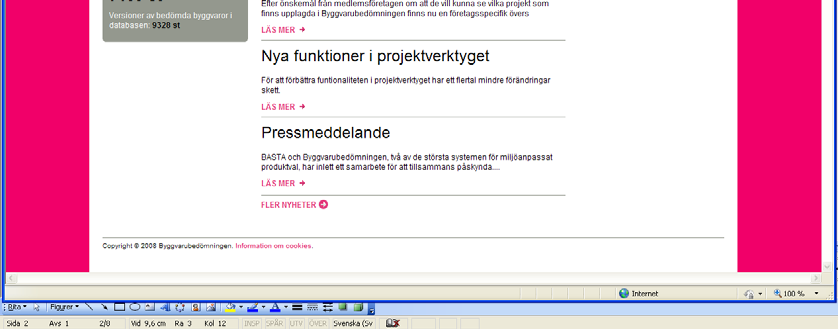 loggat in, välj