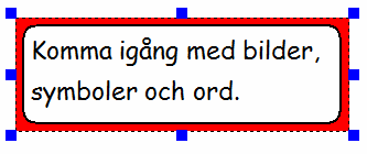 När du avslutar ett ord med mellanslag kan du titta i rutan för val av symbol nere till höger, där alla tillgängliga symboler till det ordet visas (symbolväljaren).