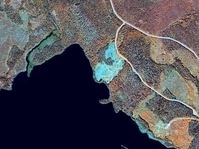 Satellitortofoto Satellitfoto består av en flygbild som har fått färgerna från en satellitbild.