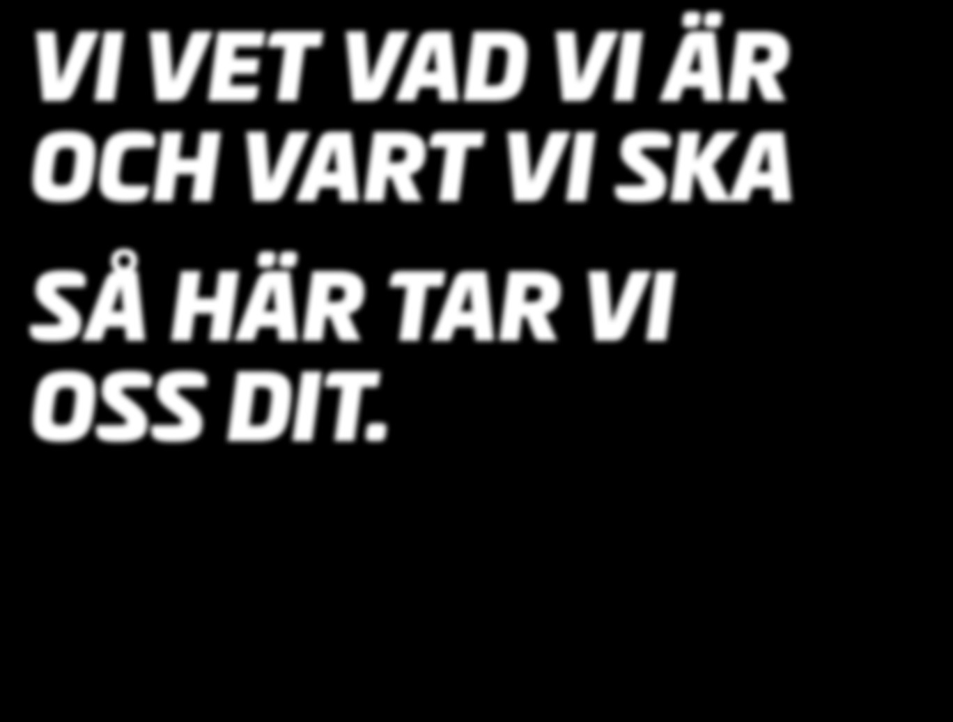 VI SKA SÅ HÄR